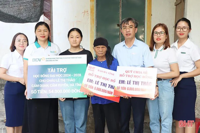 BIDV Hà Tĩnh, Quỹ Chia sẻ tài trợ học bổng đại học cho hoàn cảnh mồ côi